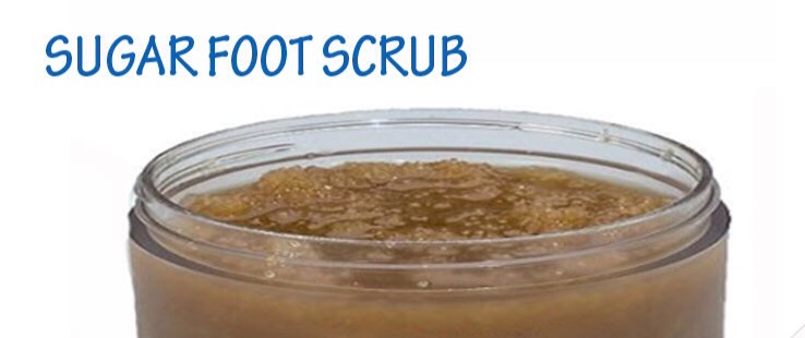 BROWN SUGAR SCRUB

Ingredients:
* 1 cup brown sugar
* 1/4 cup almond oil
* 8 drops rose essential oil (optional)

Combine brown sugar and oil until it reaches a paste like consistency. Massage the scrub on the feet for mins while in shower and rinse off. 