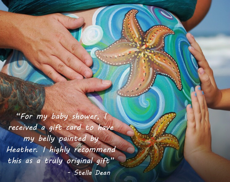 Face And Body Painting: Baby Bump. 