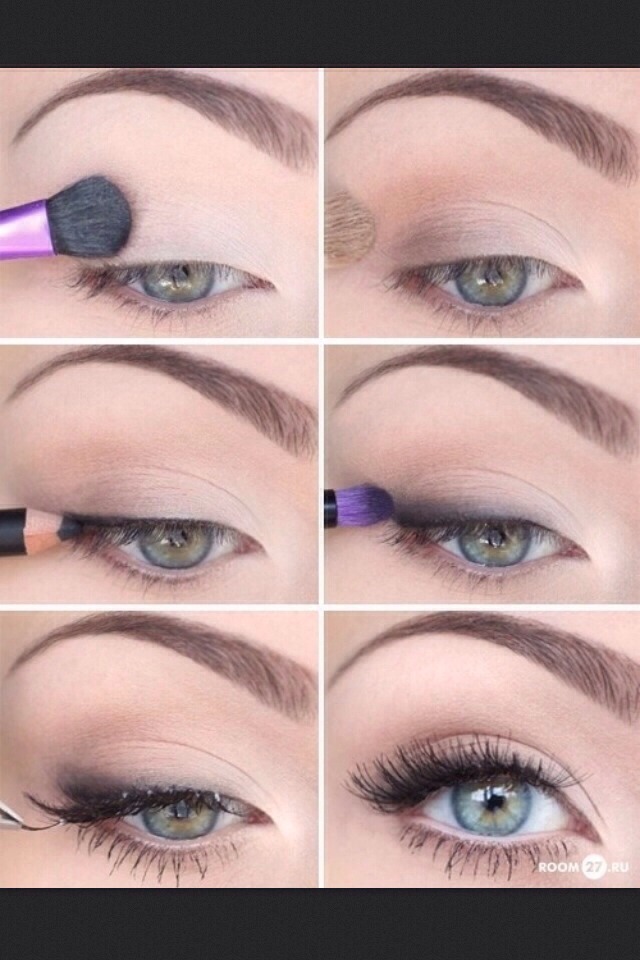 Here's a natural smokey eye.