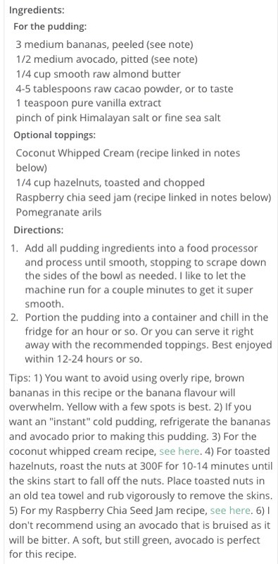 Raw Vegan Chocolate Pudding 