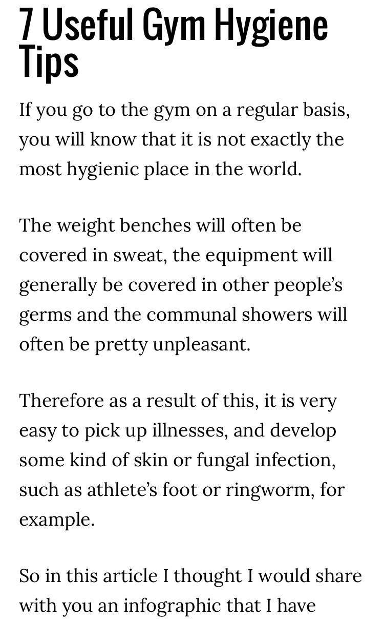 7 Useful Gym Hygiene Tips