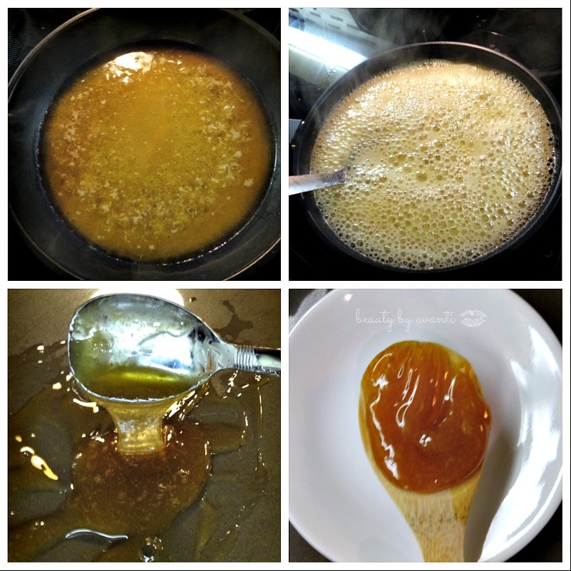 •Just pour all the ingredients in a pan doesn't matter what order
• Cook for 40 mins or until brown on medium heat
• let cool down before pouring it in a mason jar ( make sure it has a lid)
• you will have left over wax , so just pop the lid on a put it in the fridge