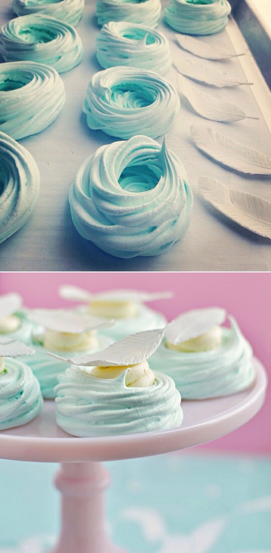 11. Pastel Meringue Bird Nests