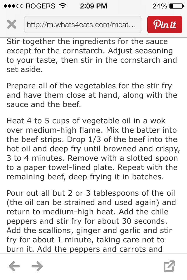 Oriental Crispy Ginger Beef