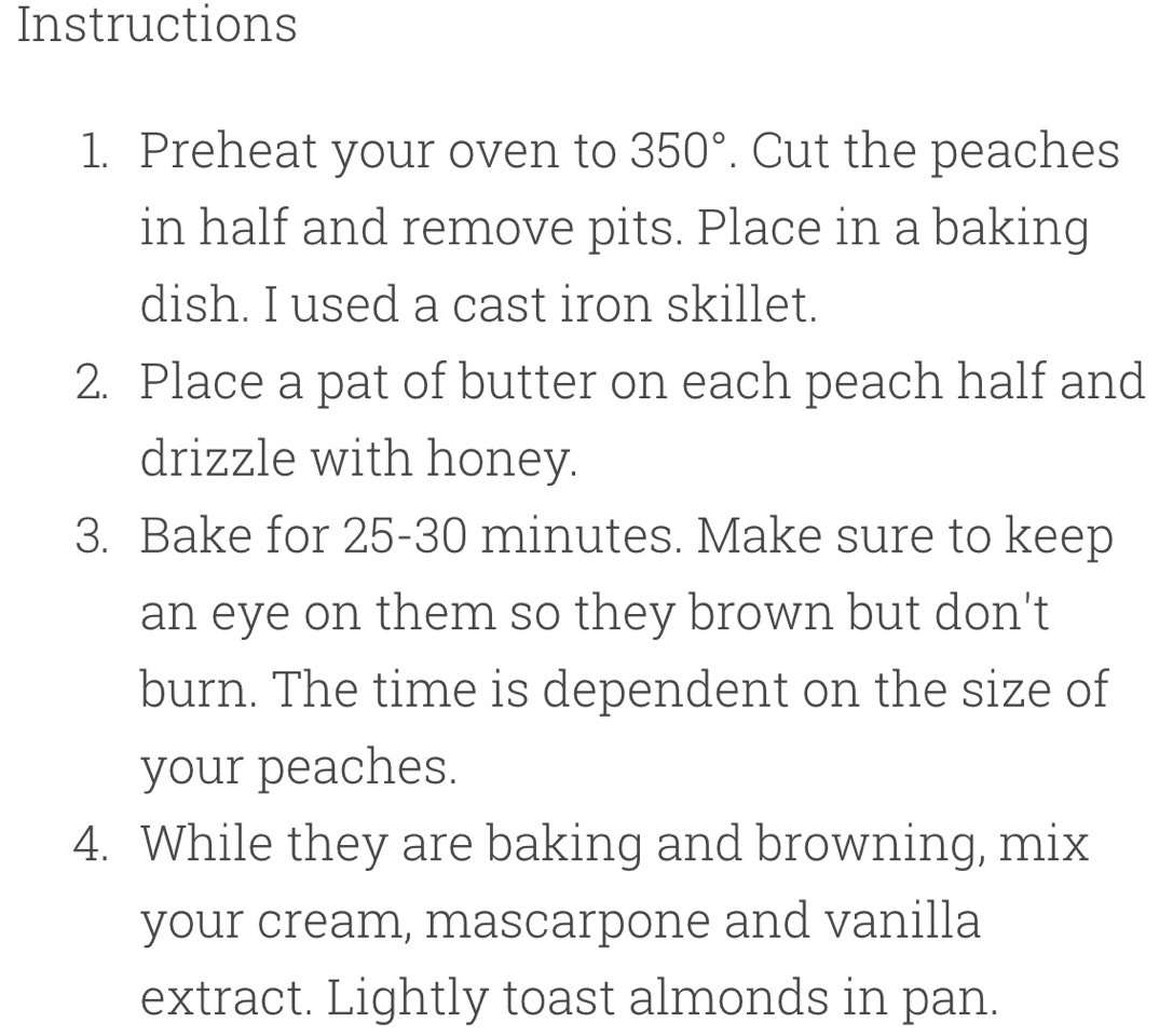 Baked Peaches And Cream!! Yum!!😍