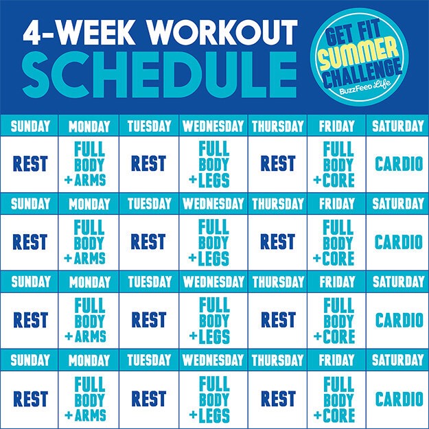 4 Week Summer Fitness Challenge! 😀💯❤️👍🏻