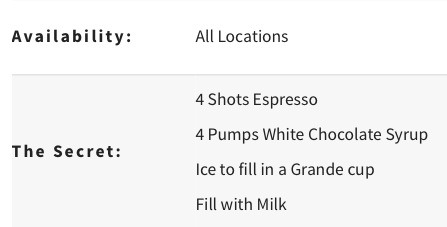 Secret Item At Starbucks!