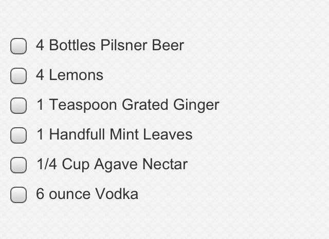 Spring Beer Cocktail 