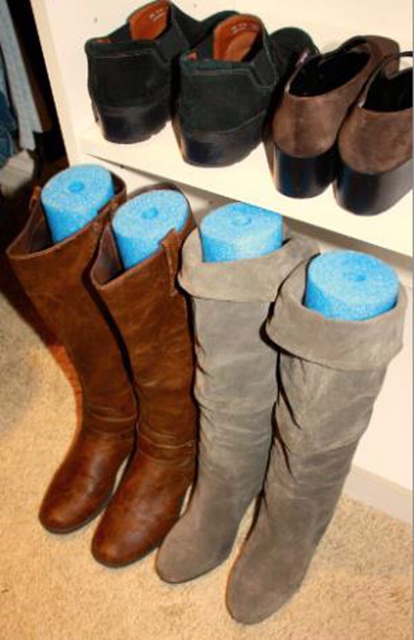 But noodles In your boots to keep them up right
