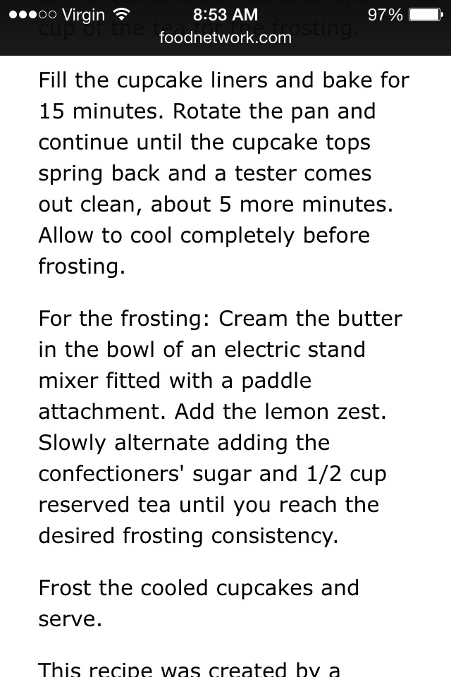 Sweet Tea Cupcakes!! 