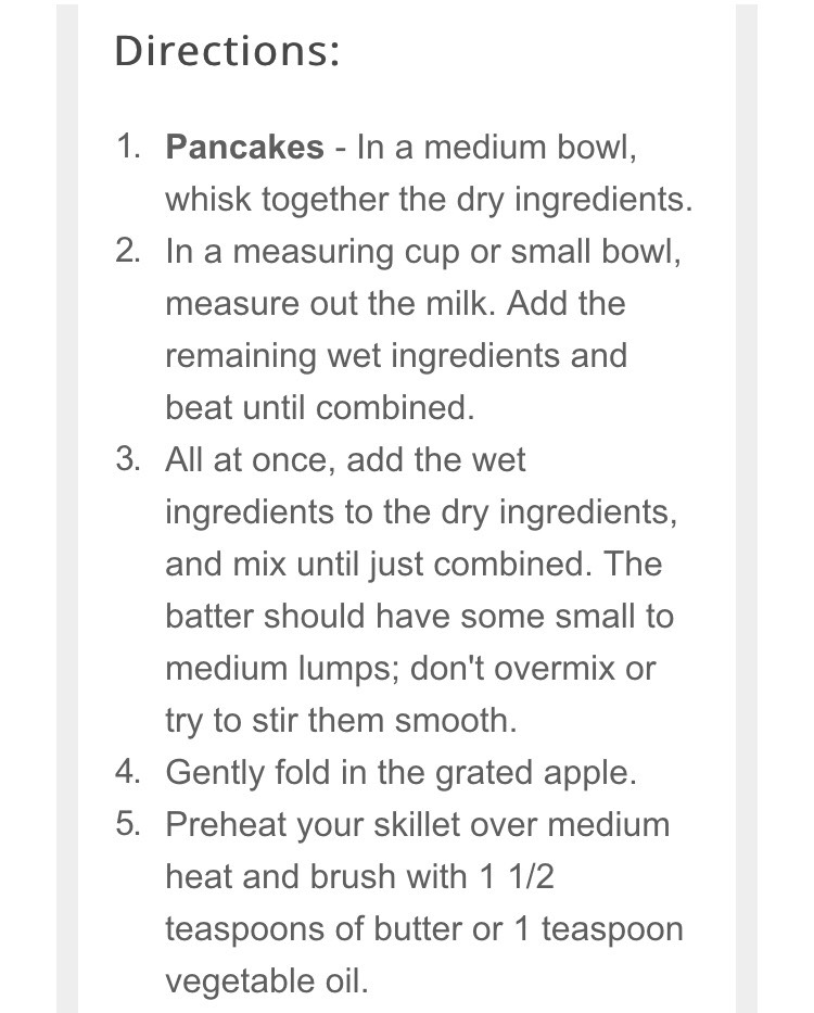 Apple Pie Pancakes With Vanilla Maple Syrup.😋