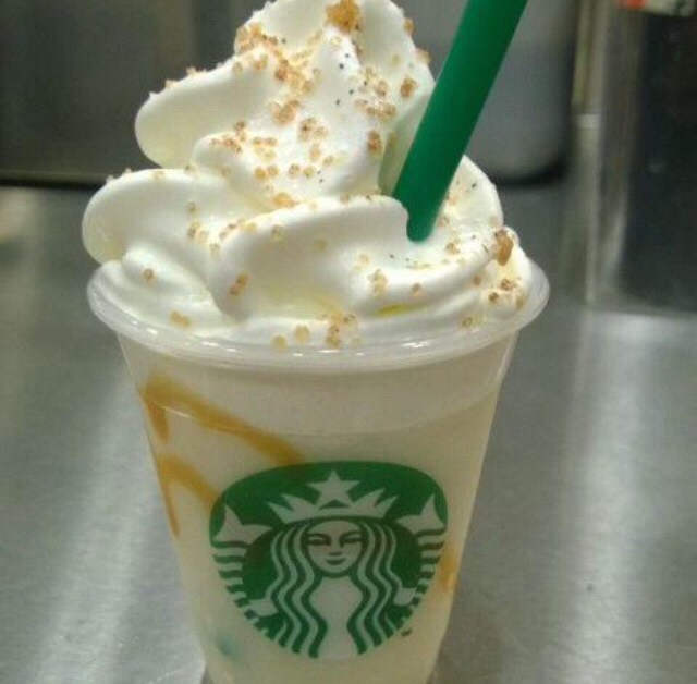 Apple Pie Frappuccino-
fill to the first line with cream
fill to the second line with Apple juice
add 2 pumps of cinnamon dolce syrup
add 2 pumps of caramel syrup
add ice & blend:)