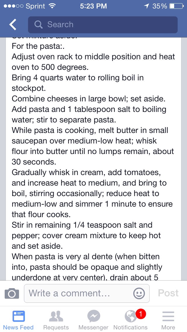 Bake four-cheese pasta with tomatoes and basil YUMMY
