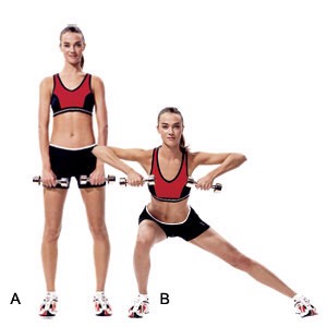 side lunges : these could also help on your butt  30 each side ( count doubles )
