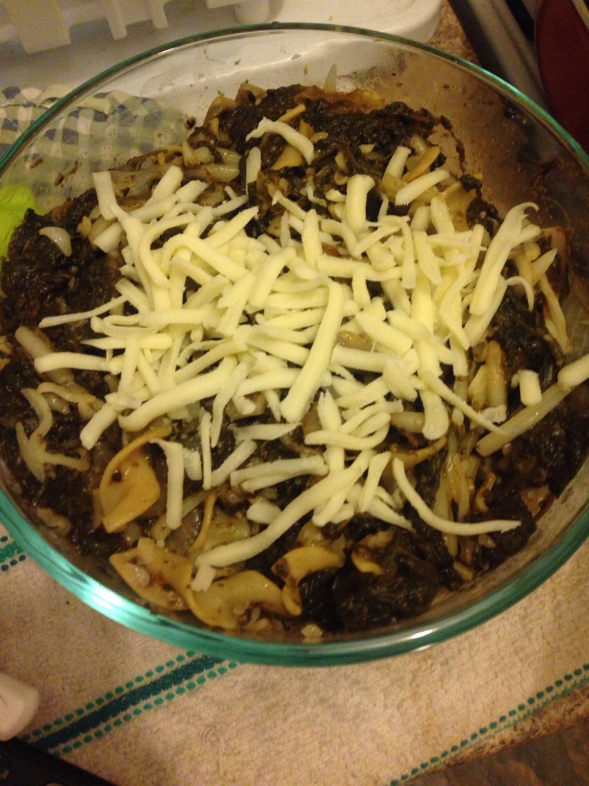 When everything is cooked, add cheese 
And enjoy it