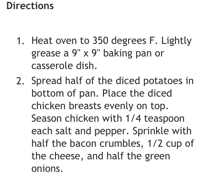 Potato & Chicken Casserole
