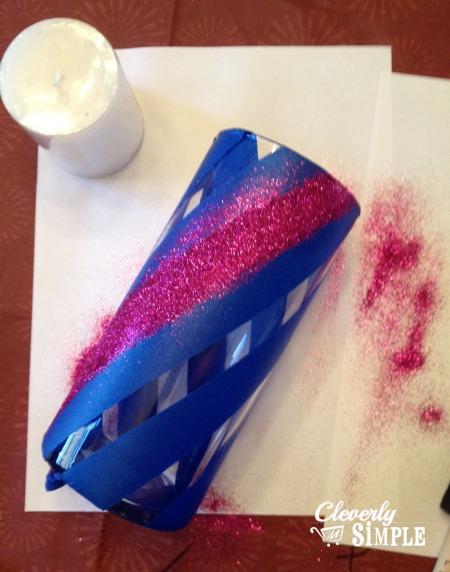 Glitter Candle Holder : DIY Christmas Gift