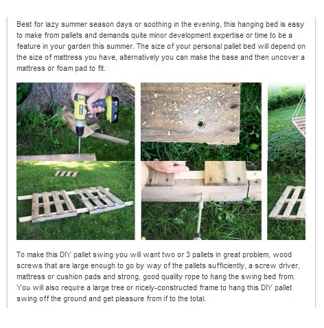 Make Your Own DIY Pallet Swing Bed ♥♥♥