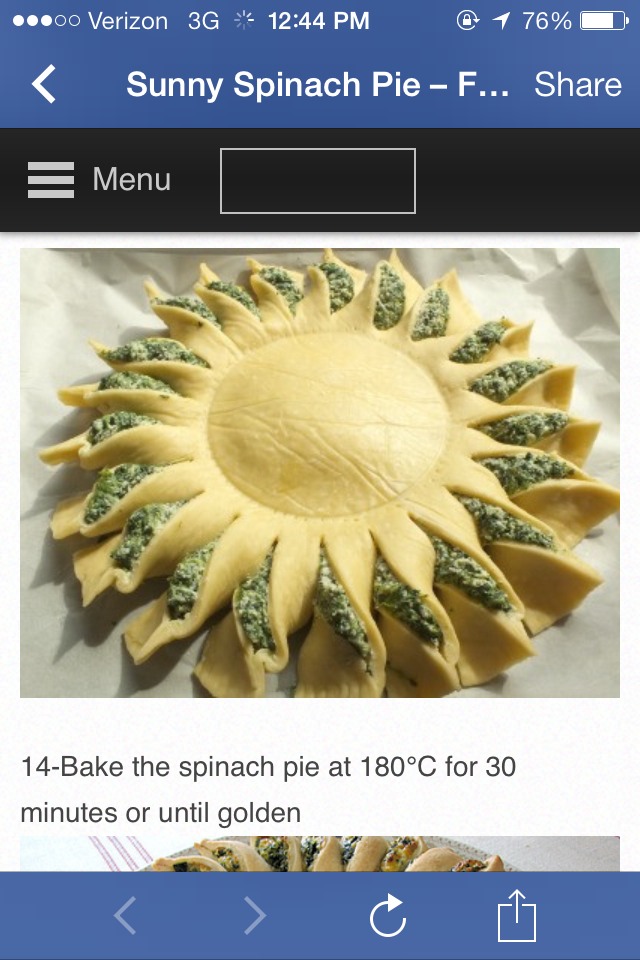 Sunny Spinach Pie 