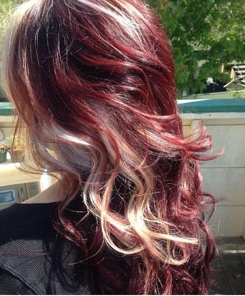 Purple red with Platinum undertone is something we dont see much of but is absolutely breath taking any time of year! 