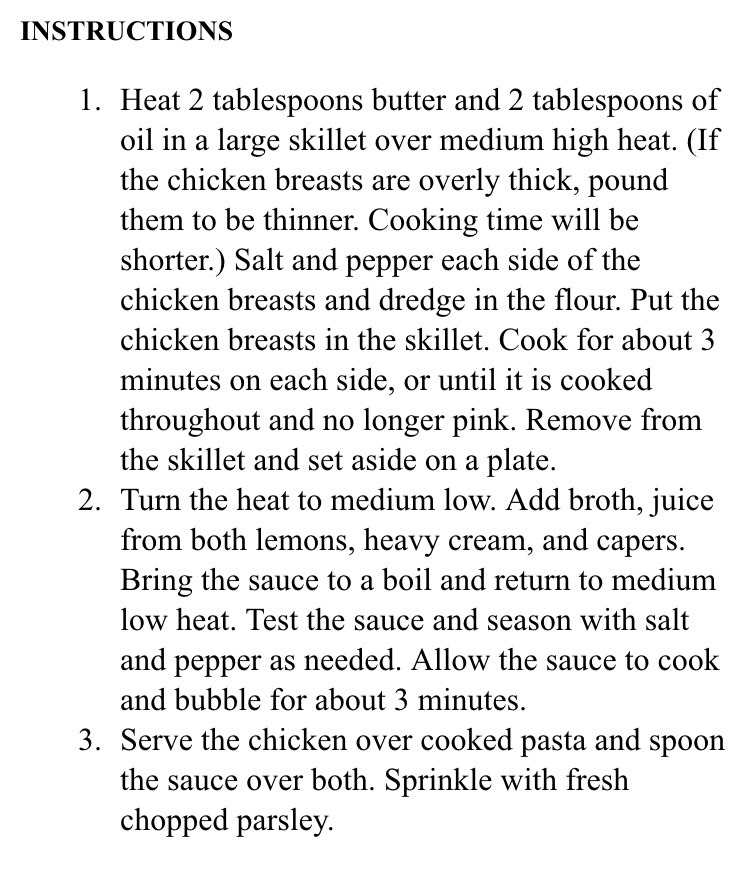 ♨️♨️♨️ Creamy Lemon Chicken Picatta ♨️♨️♨️