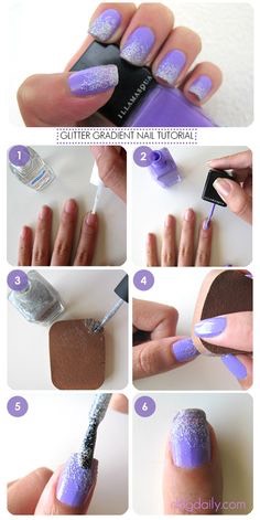 Easy Glitter Nail Tutorial😊🙌