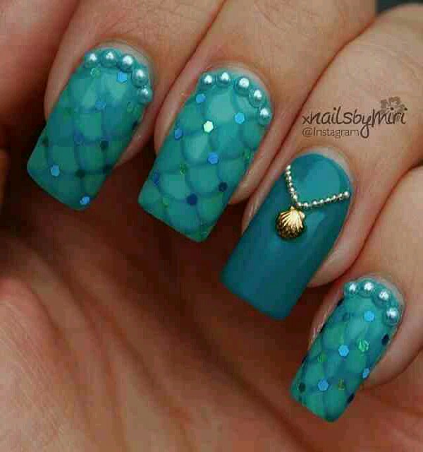 🌟Mermaid themed Nail art inspiration 🌟
