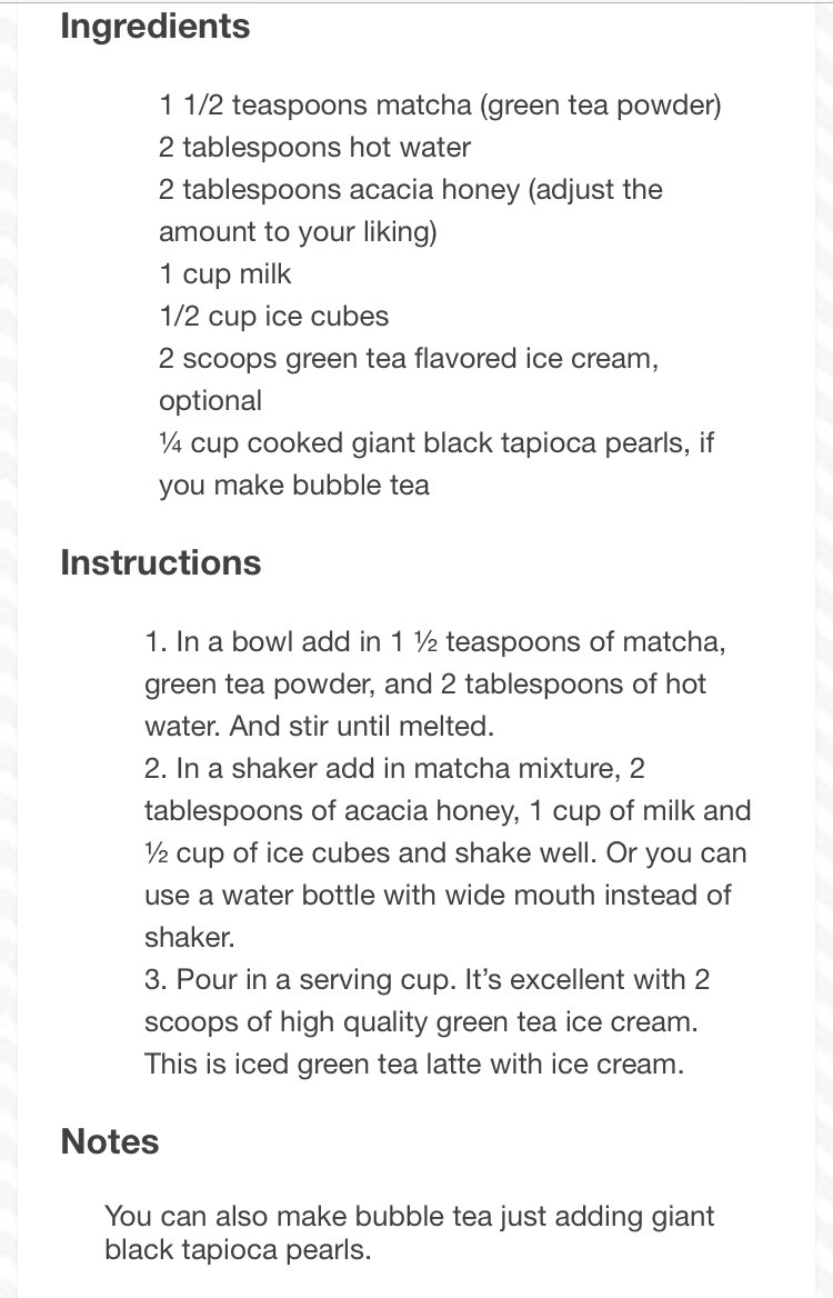 💚Iced Green Tea Latte💚