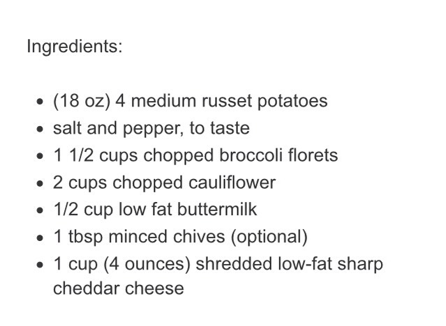 Broccolli & Cheese Twice Baked Potatoes 