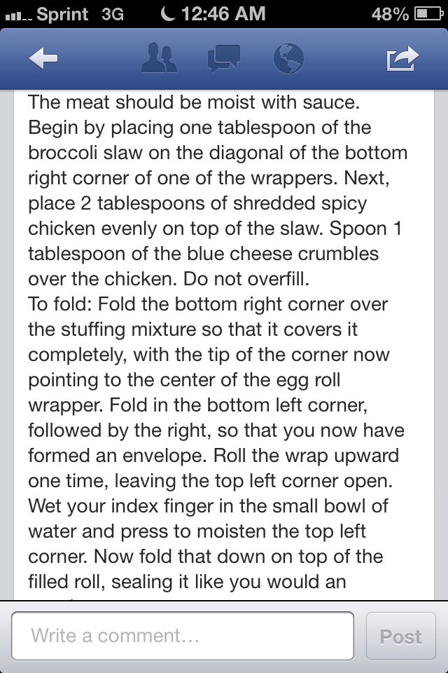Buffalo Chicken Rolls [: 