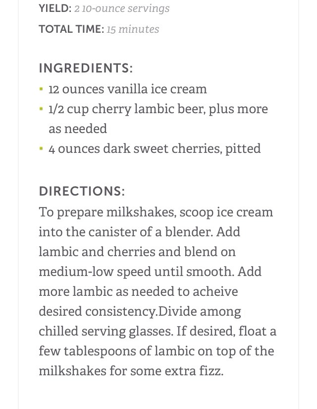 Delicious Cherry Lambic Beer Ice Cream