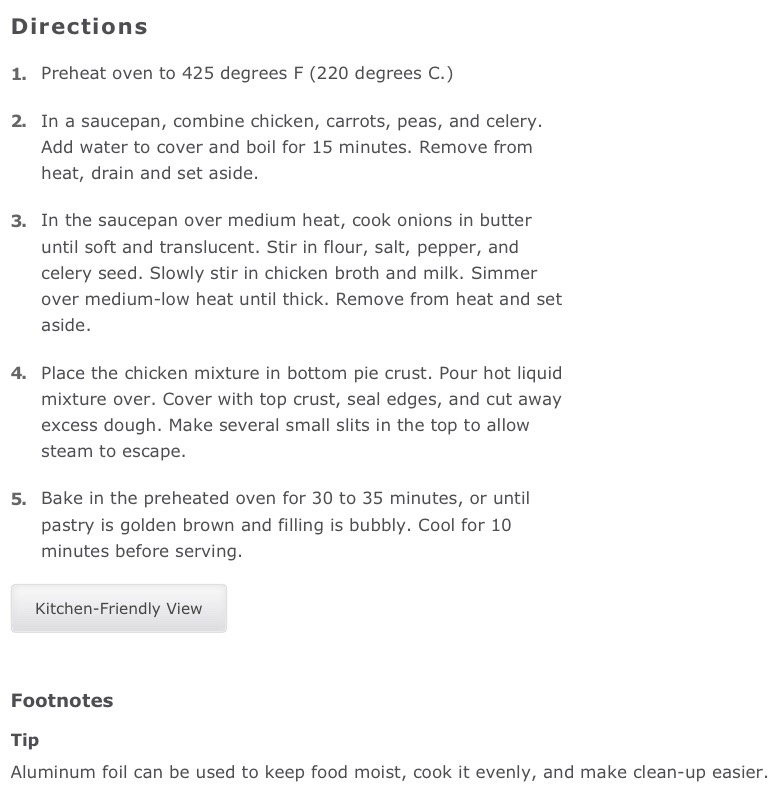 Chicken Pot Pie Recipe π