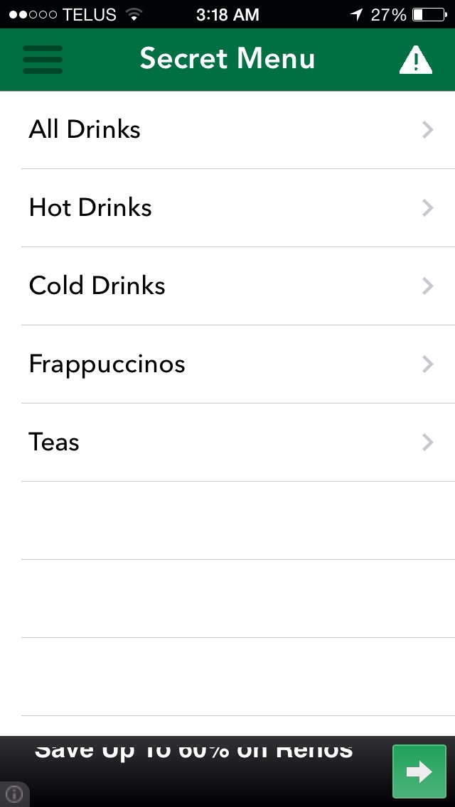 Secret Starbucks Menu!! 