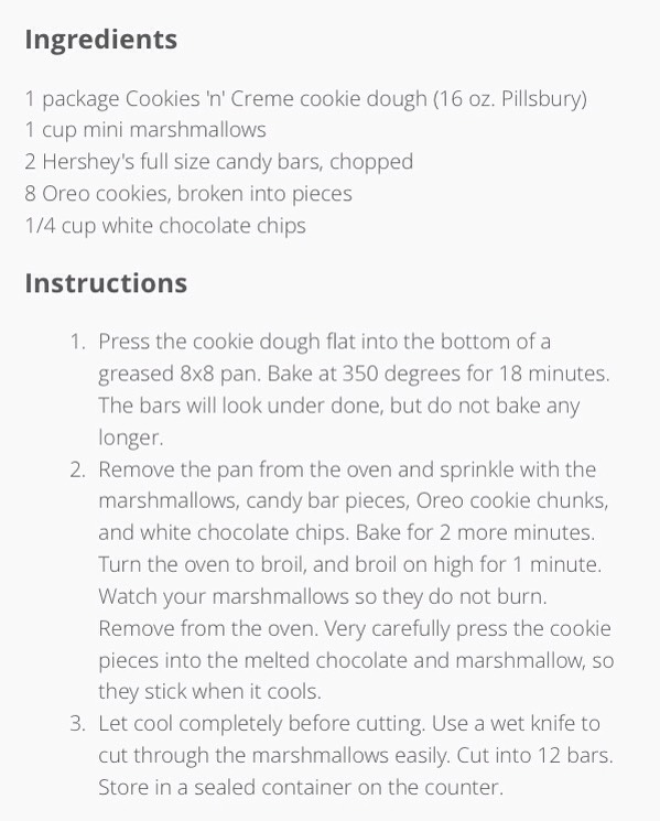 ✨Cookies And Cream S'mores Bars✨