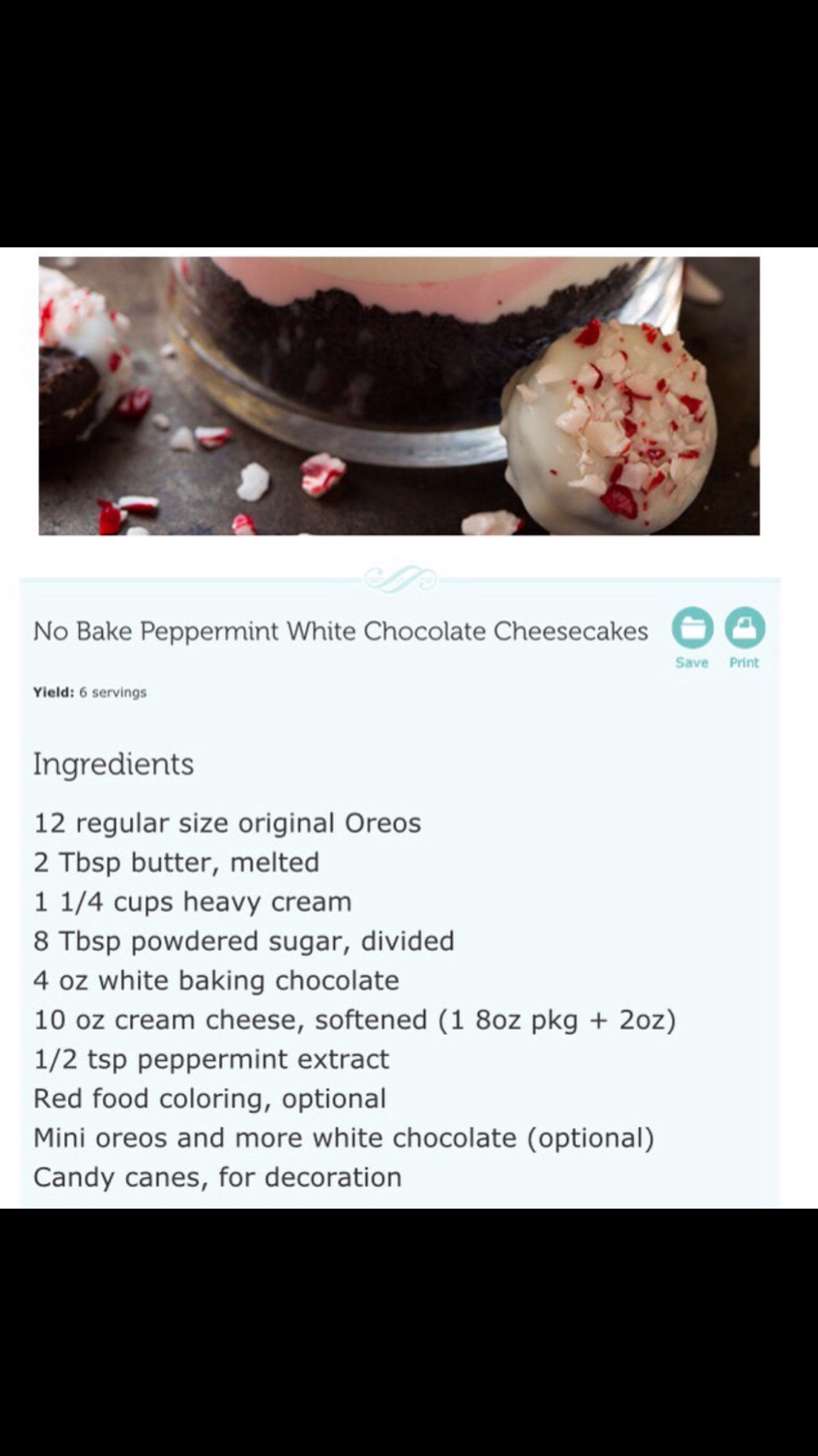 No Bake Peppermint White Chocolate Cheesecake
