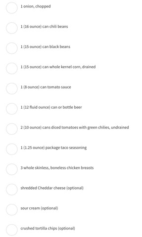 Ingredients