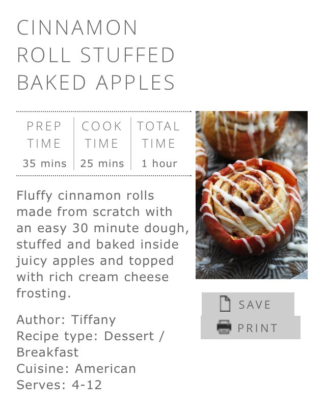 🍎🌀Cinnamon Roll Stuffed Baked Apples🌀🍏