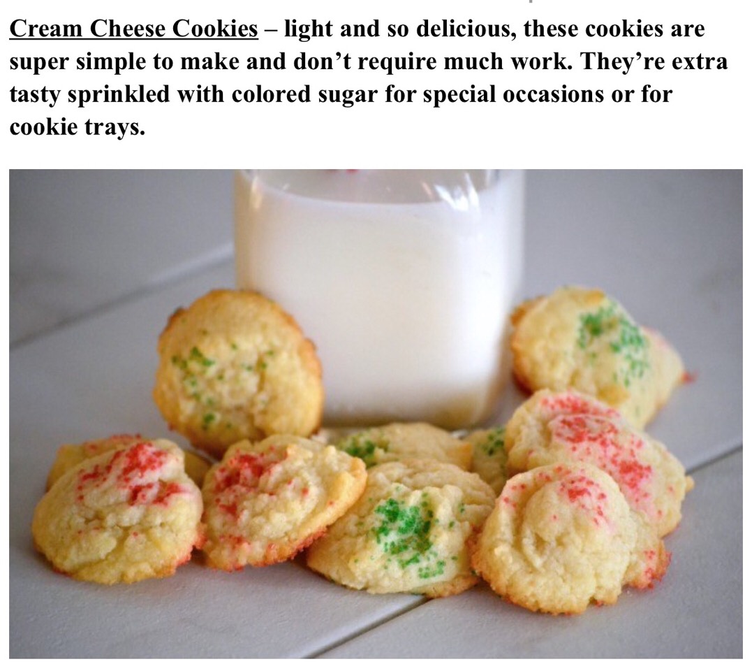 Creams Cheese Cookies. Yum!😊