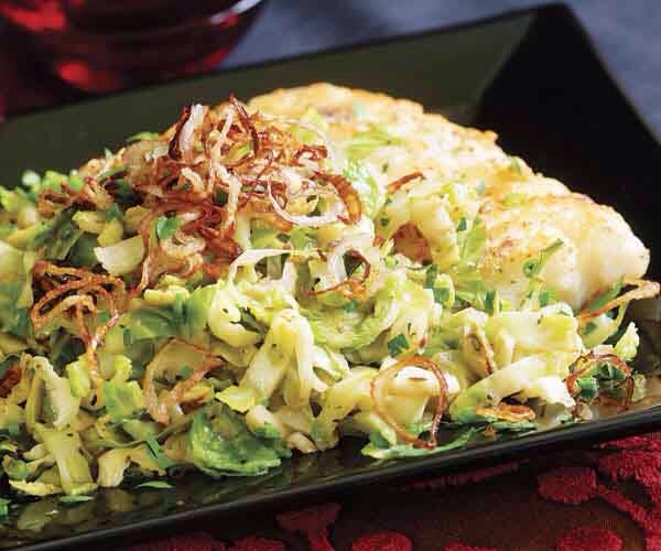 Sautéed Shredded Brussels Sprouts with Fresh Herbs & Crisp Shallots