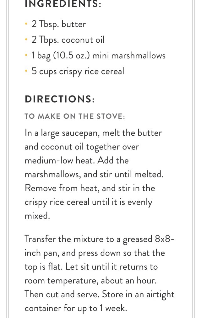 Sweet & Healthy Coconut Oil Rice Krispy Treats 