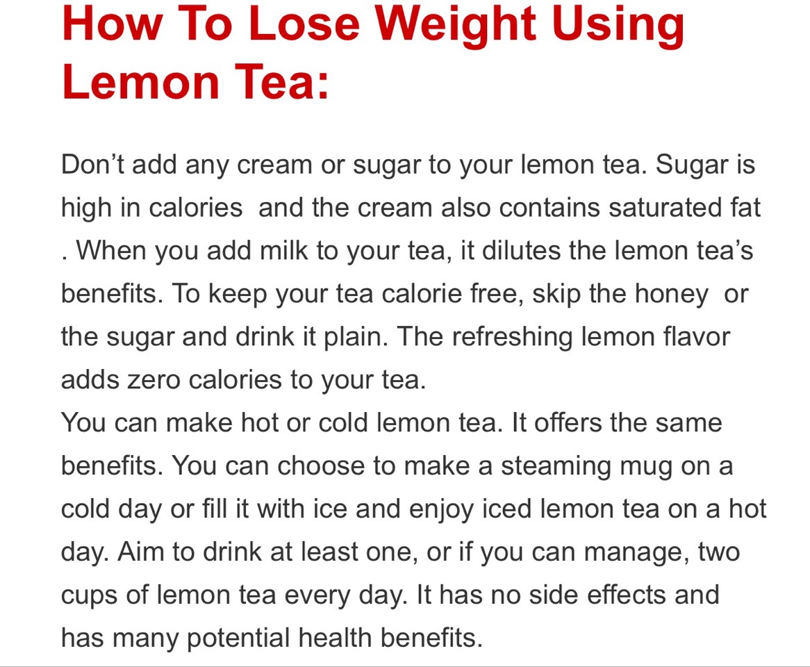 3⃣ Lemon Tea Recipes For Weight Loss. 😍