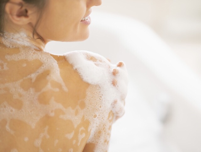 Now wash your body; again removing the oils from shampoo and conditioner 