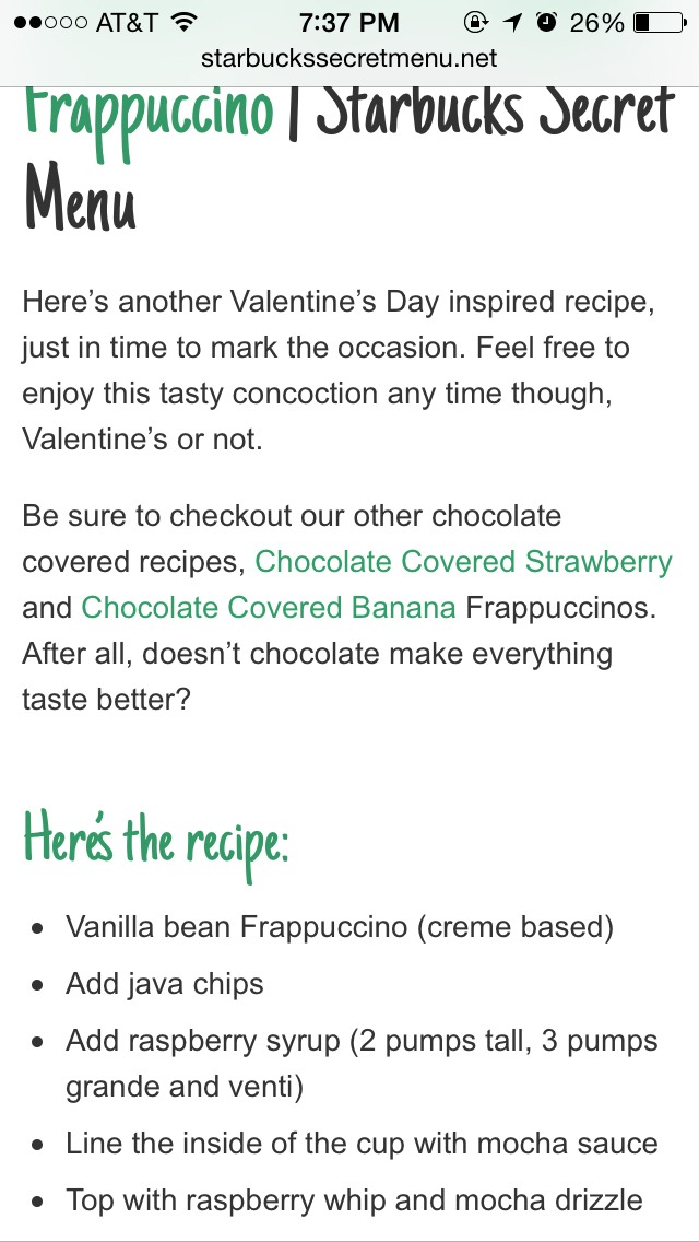 Starbuck Secret Menu Pt. 2