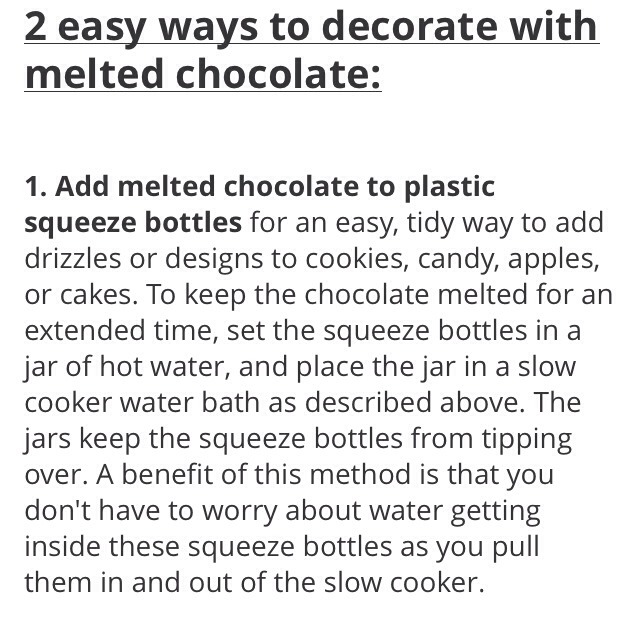 How To Melt Chocolate Chips(nd Other Baking Chips)In A Slow Cooker nd Maintain A Perfect Consistency