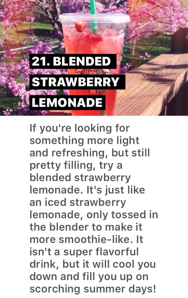 29 BEST STARBUCKS DRINKS 