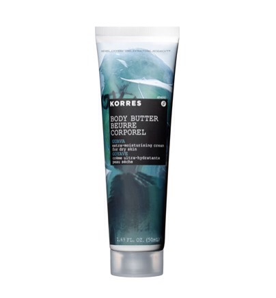 Korres Guava Body Butter

I coat my entire body in this most of the year, but I especially love it for my hands. I keep one in my nightstand, handbag and car at all times. It magically coats the skin with rich shea butter that absorbs directly into your skin. 
 Get it at Korres $10 (travel size 50ml