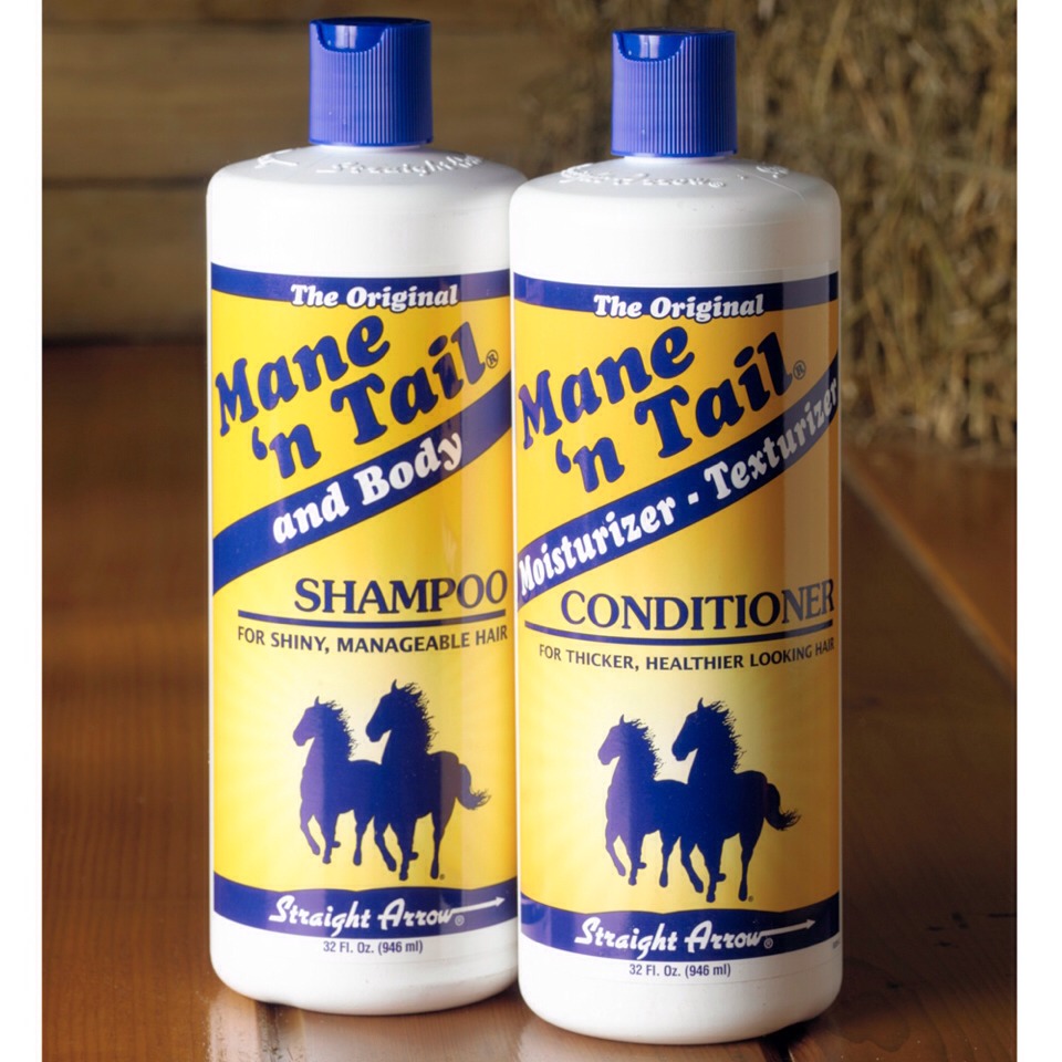 Use mane 'n tail shampoo and conditioner. It makes your hair long and strong! (But dont wash your hair everyday)