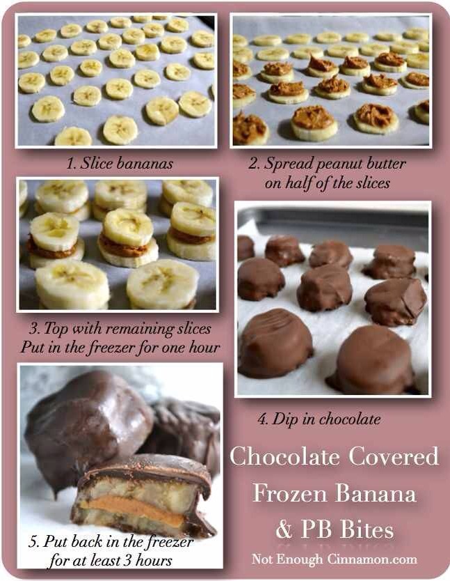 *Don't leave or accidentally forget them in the freezer because then the bananas will get ice on them and not taste as good! 