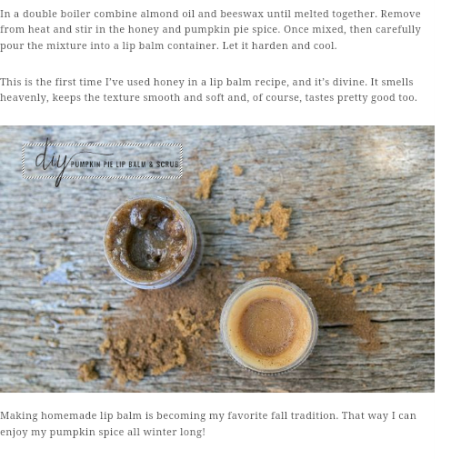 DIY Pumpkin Pie Edible Lip Scrub For Yummy Soft Lips !!!!