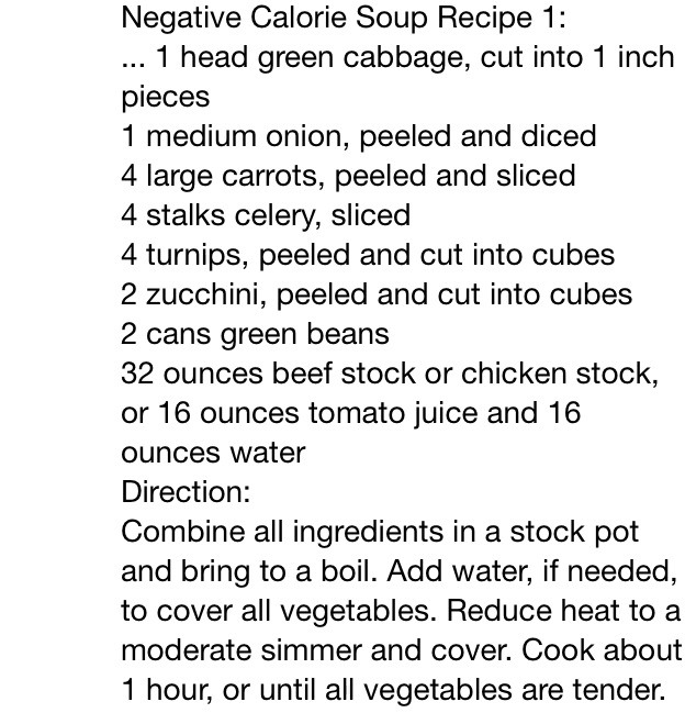 NEGATIVE CALORIE DIET SOUP!